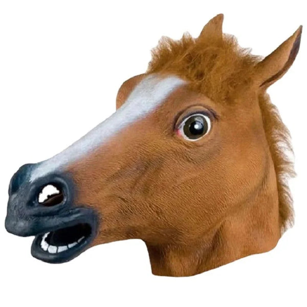 Men Brown Horse Masks Girl Funny Horse Head Mask